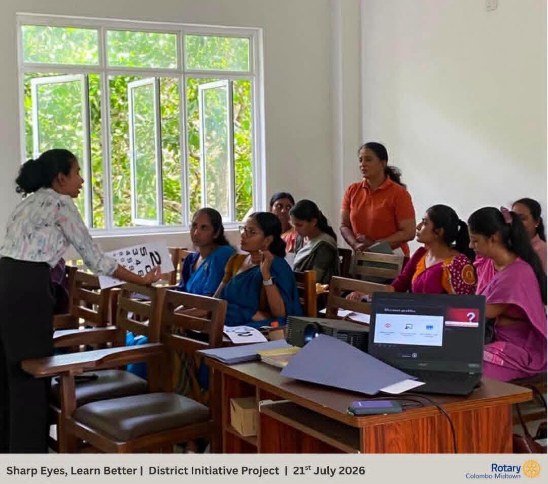 The Rotary Club of Colombo Mid Town of Rotary District 3220 completed the phase 1 of Sharp Eyes Learn Better, at the Wadduwa Central College, marking the beginning of a transformative initiative dedicated to improving children’s vision and supporting better learning outcomes: photo 4